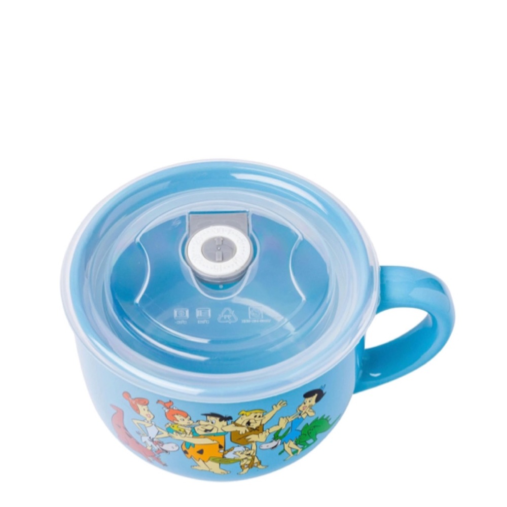 The Flintstones Family Friends Ceramic Soup Mug with Vented Plastic Lid ~ 24 oz - Picture 5 of 8